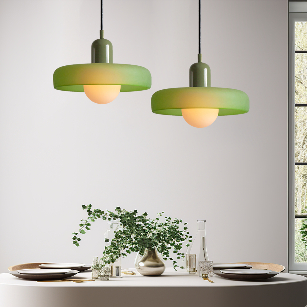 Lampada a sospensione in vetro colorato per case moderne