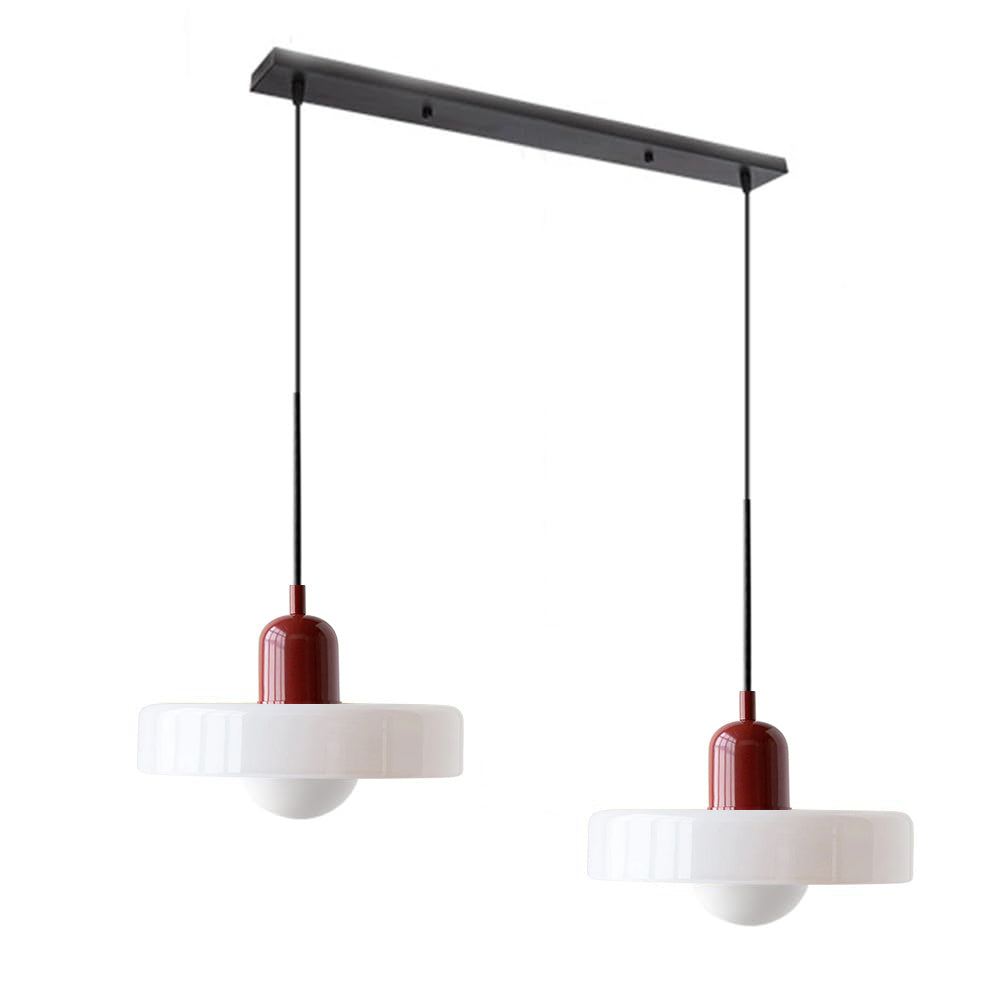 Contemporary Bauhaus Stained Glass Pendant Light with Dual Heads for Stylish Home Illumination