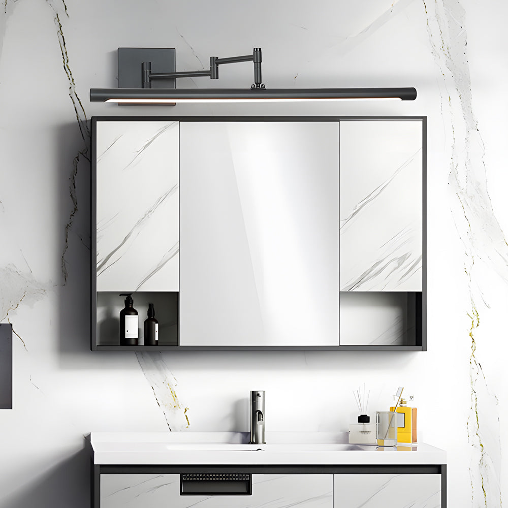 Barra de luz para baño ajustable con acabado mate y luz LED