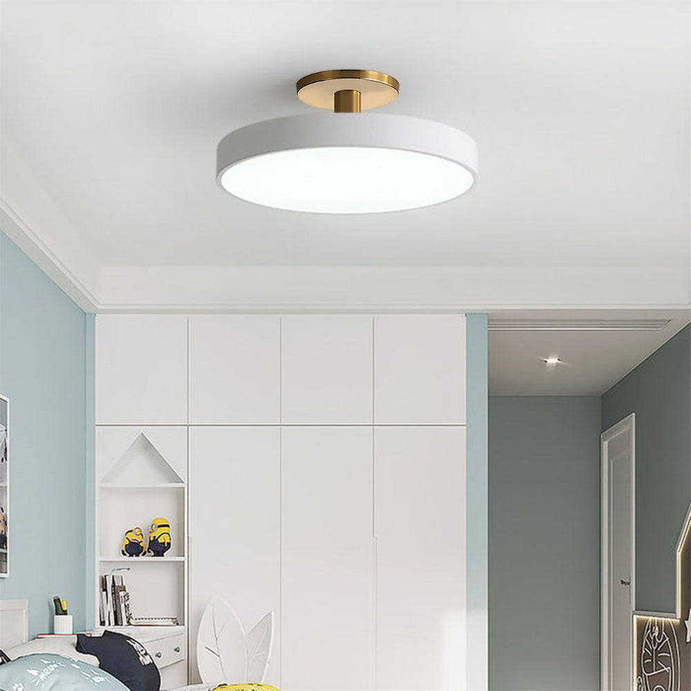 Sleek Simplicity Round Flush Mount Ceiling Light Fixture for Modern Home Interiors and Elegant Spaces