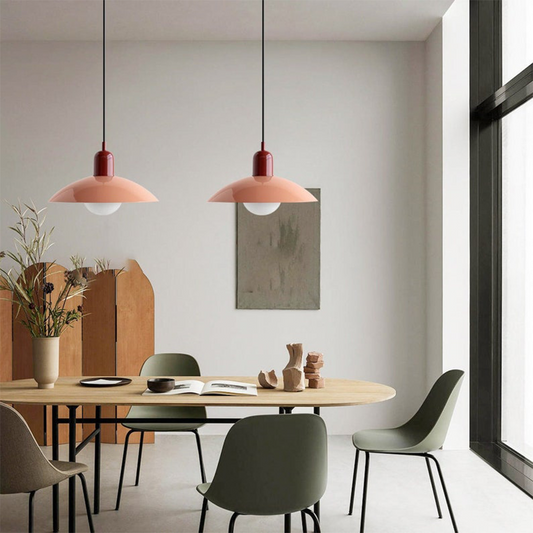 Pendant Light with Colourful Modern Metal Shade