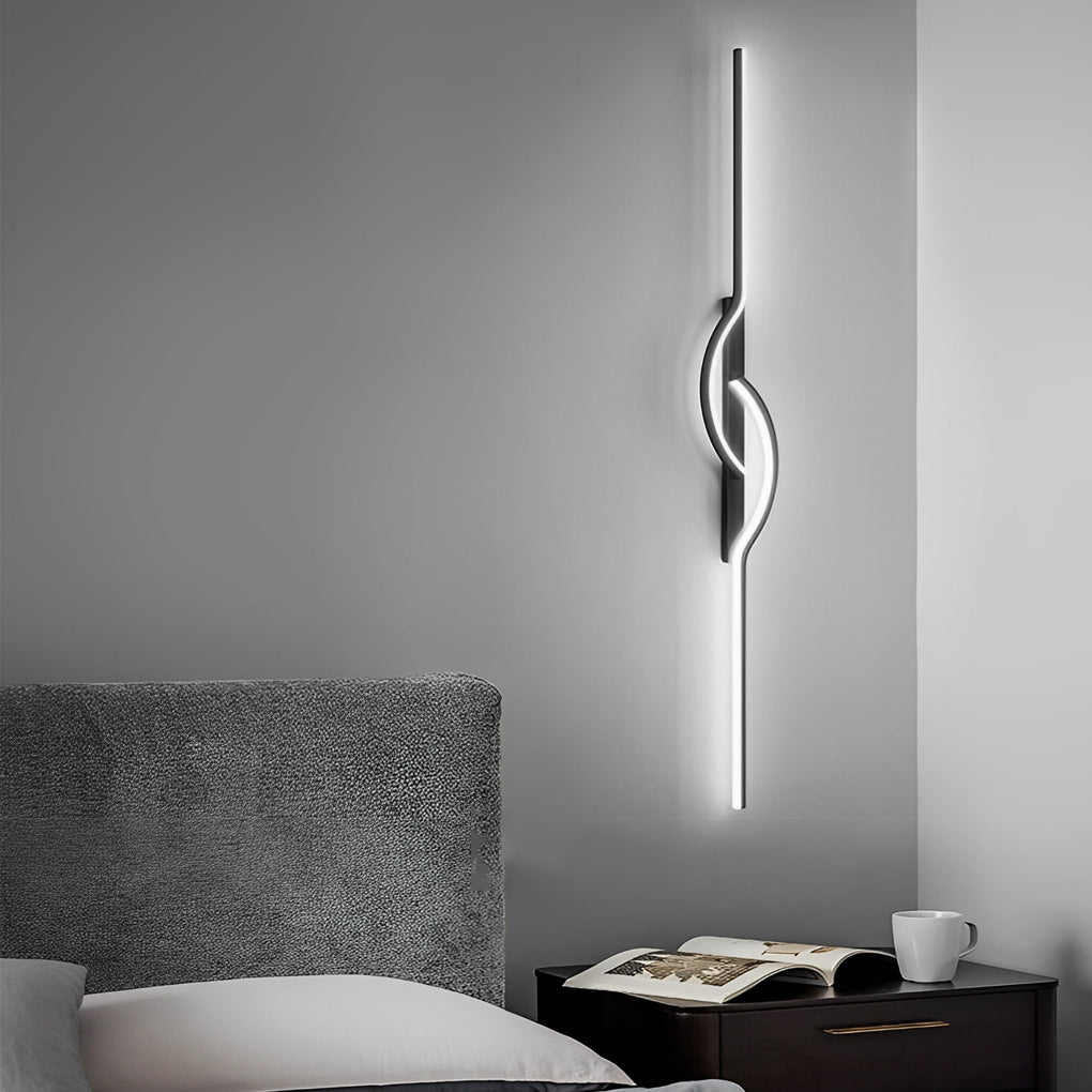 Wandlampe Modern Schwarz Aluminium LED Leuchte