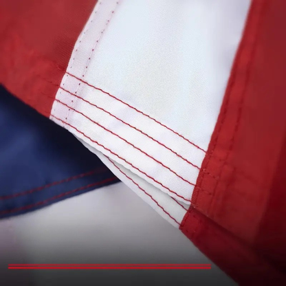 Drapeau américain en nylon résistant avec étoiles brodées, œillets en laiton pour l'extérieur