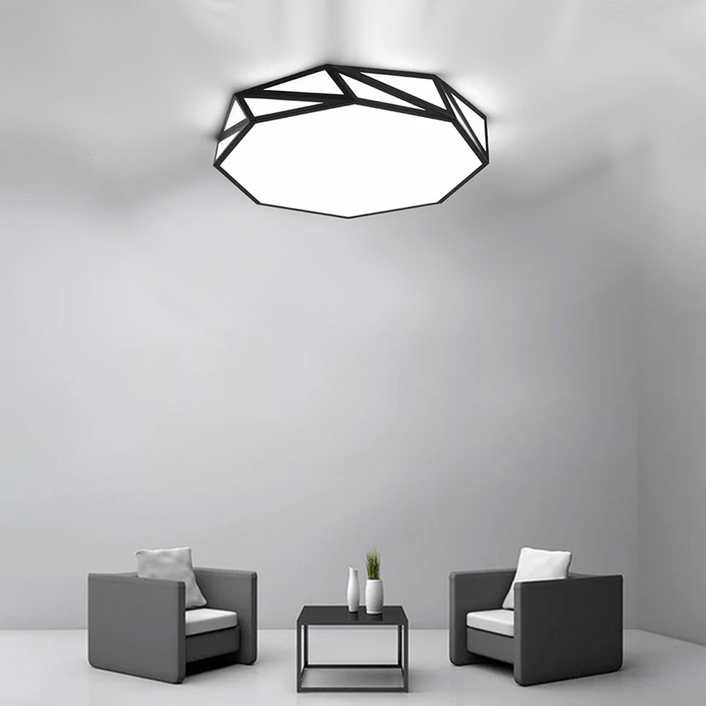 Contemporary Geometric LED Ceiling Light Fixture for Stylish Bedroom Illumination and Modern Home Décor