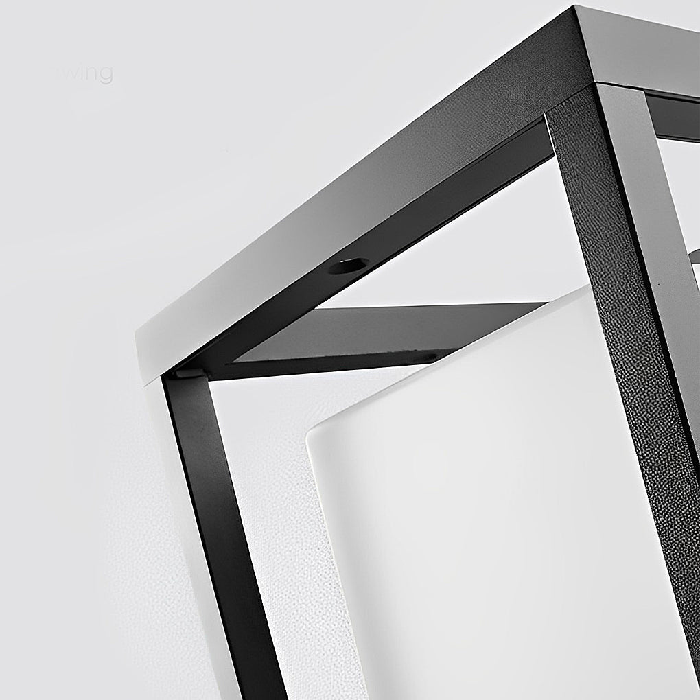 Farol solar LED para exterior de aluminio negro