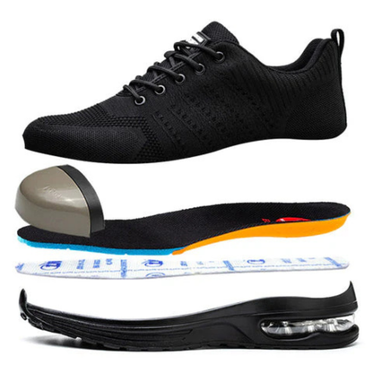 Women Steel Toe Safety Work Shoes Slip Resistant Breathable