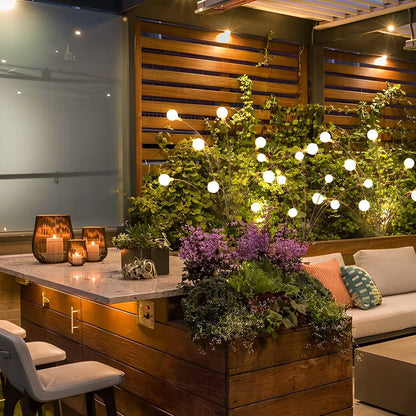 Solar Garden Lights Waterproof LED Firefly Stakes