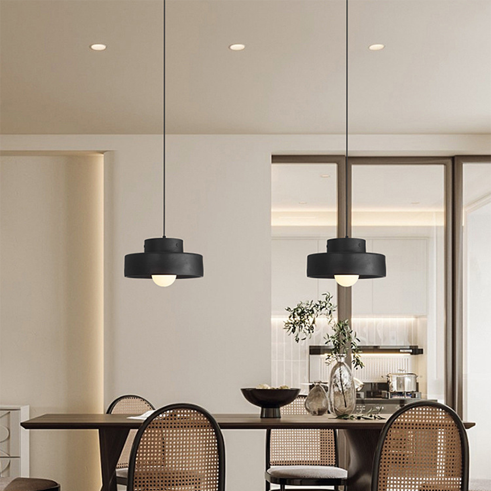 Nordic Geometric Cylindrical Pendant Light Fixture