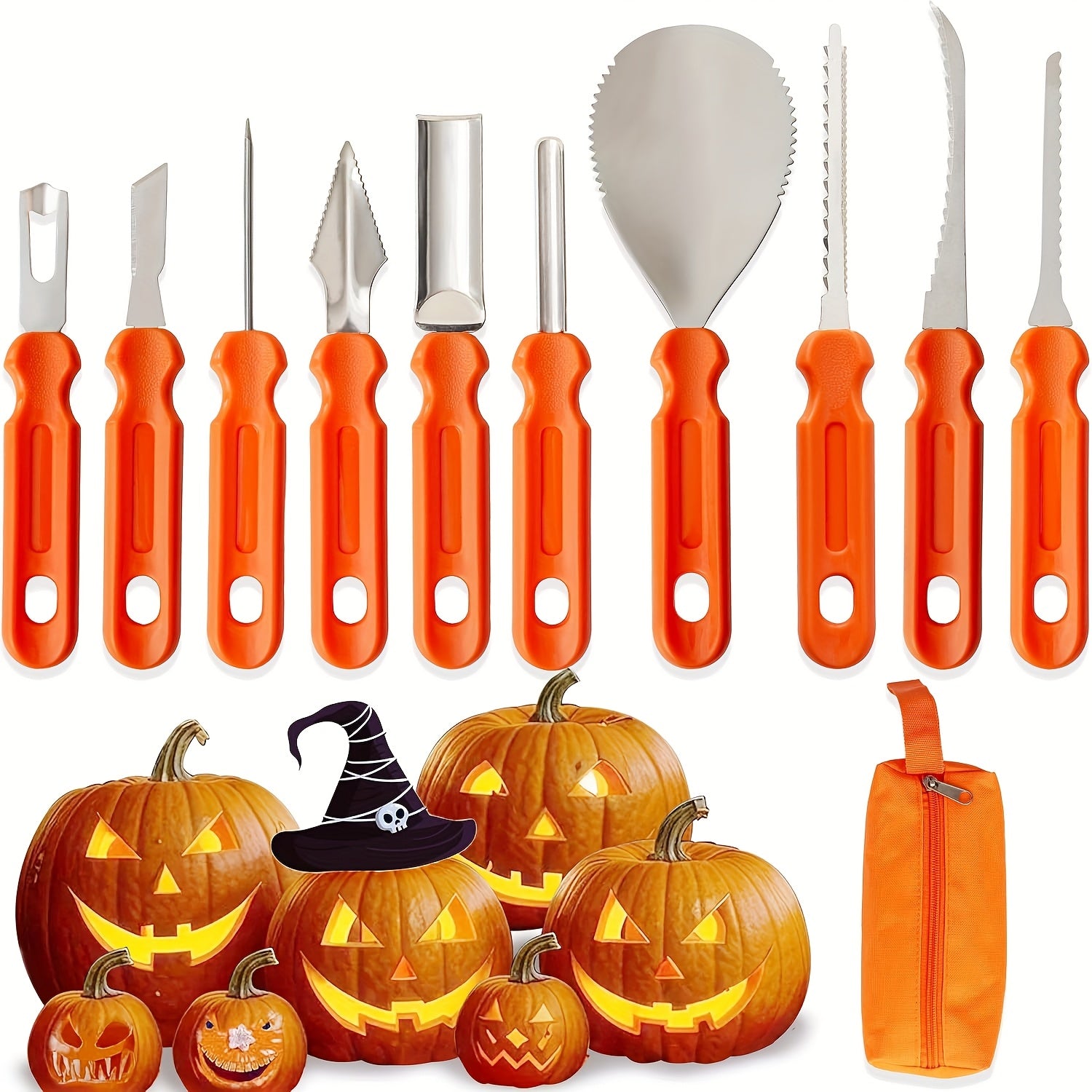 Kit de tallado de calabazas de Halloween para calabazas talladas fácilmente | Herramientas reutilizables