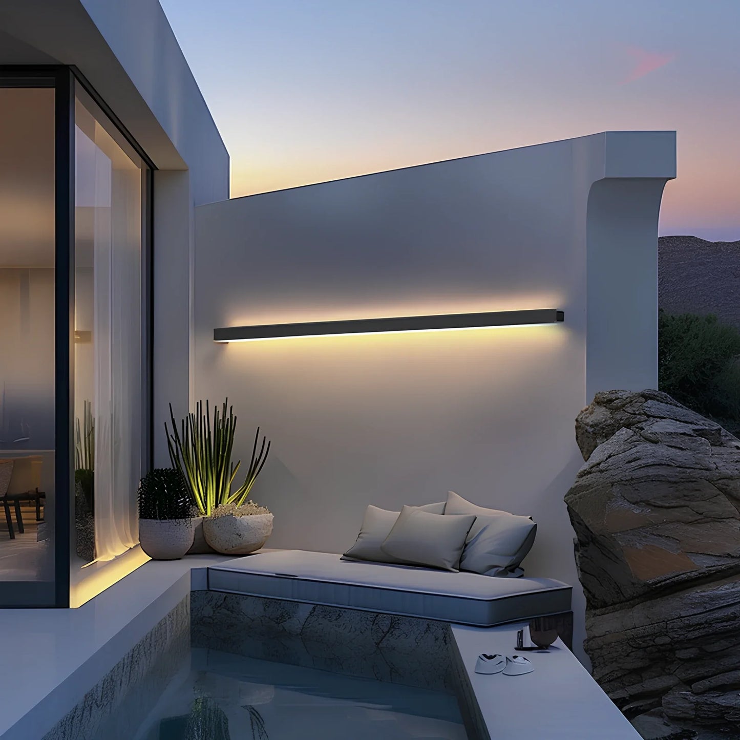 Outdoor Wall Light Aluminium Modern LED Sconce
