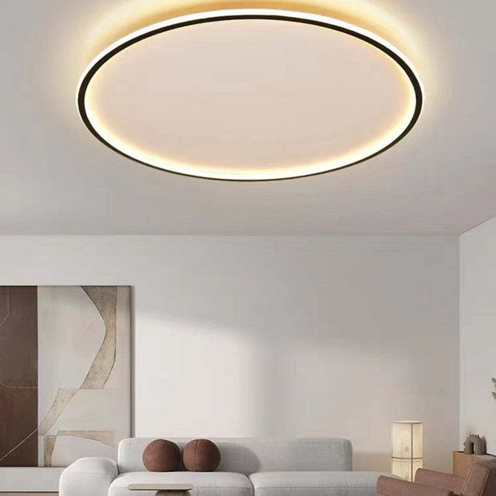 Sleek Ultra-Thin Round Low Ceiling Light Fixture for Modern Spaces - Stylish Illumination for Contemporary Interiors