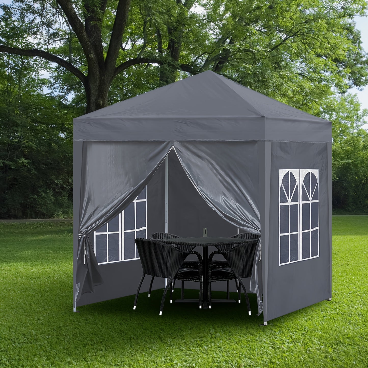 Gartenpavillon Grau Stahl Outdoor Partyzelt