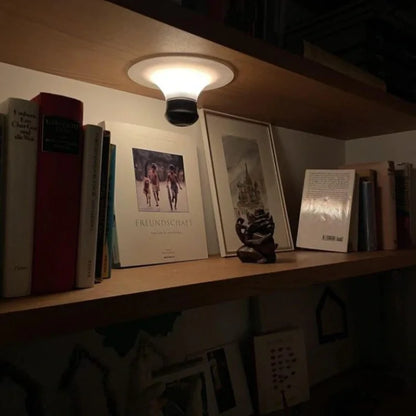 LED wall light with rechargeable suction mount