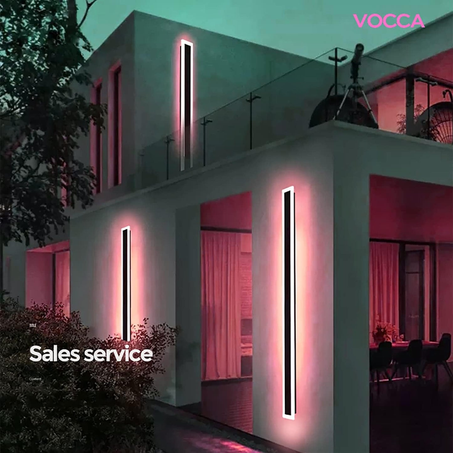 Outdoor LED Wall Light Modern Dimmable Strip