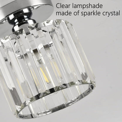 Ceiling Light Crystal Flush Mount Modern Fixture