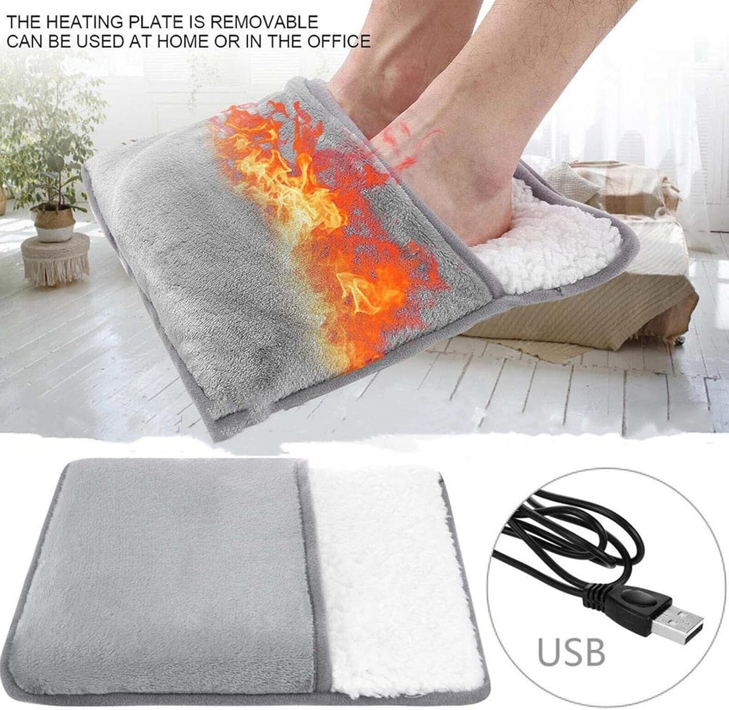 Foot Warmer Cushion in Soft Plush Fabric