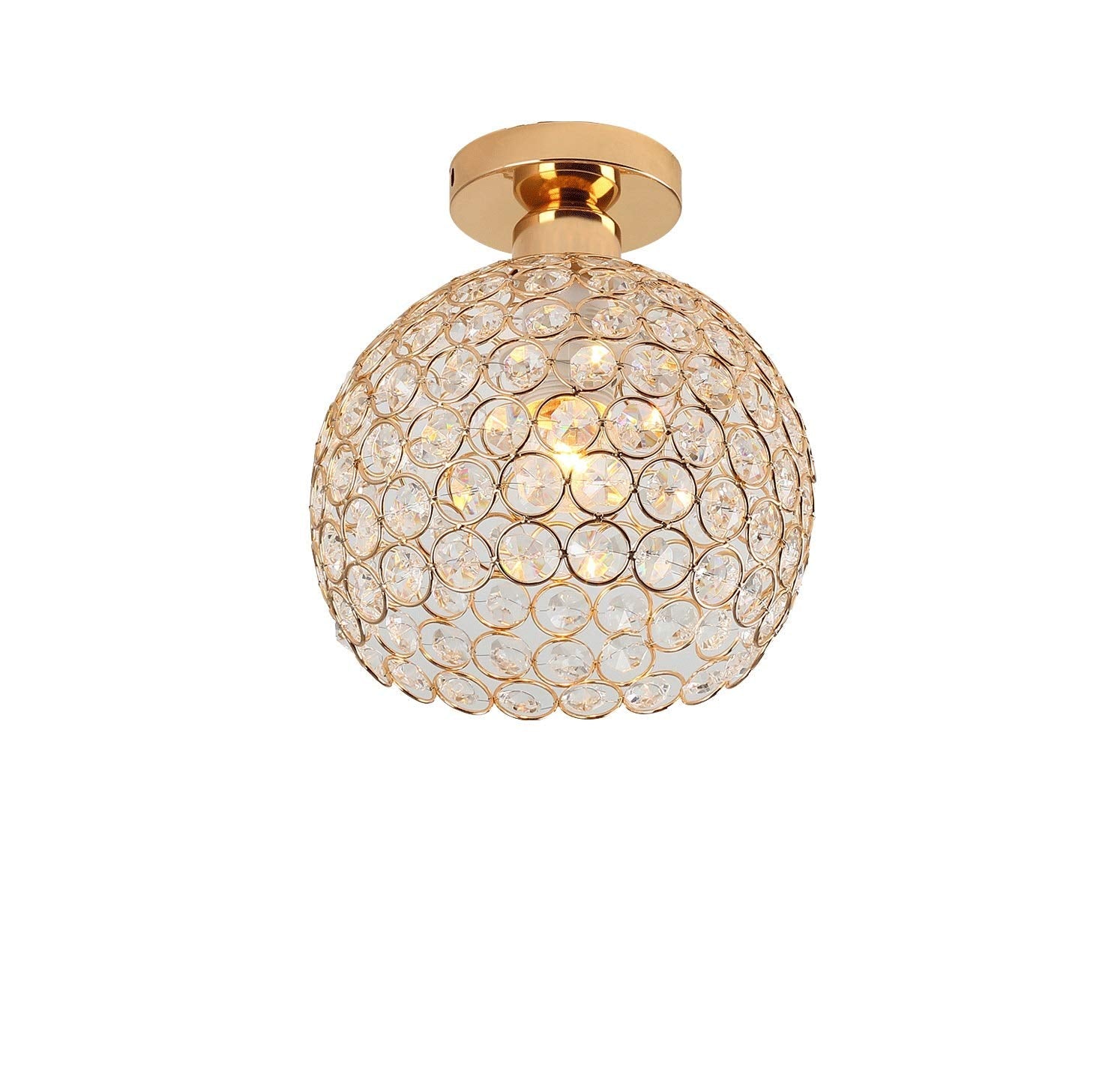 Contemporary Gold Glass Ceiling Light for Hallway - Elegant Modern Design Lighting Fixture for Stylish Home Interiors