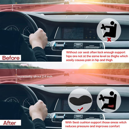 Coussin de siège auto avec support en mousse à mémoire de forme