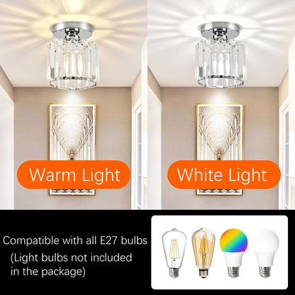 Ceiling Light Crystal Flush Mount Modern Fixture