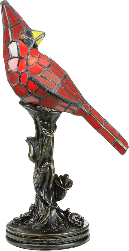 Stained Glass Bird Table Lamp Bronze Base