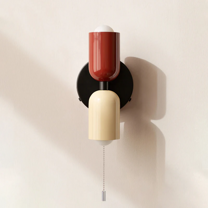 Applique murale moderne double en verre