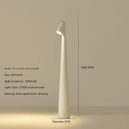 Lampa stołowa nowoczesna czerwona metalowa z oświetleniem LED