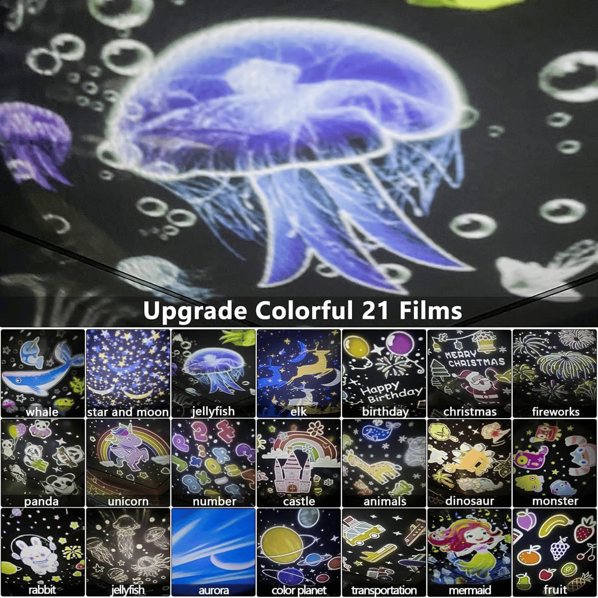 StarryWorld – 15-Scene Kids Projector Night Light