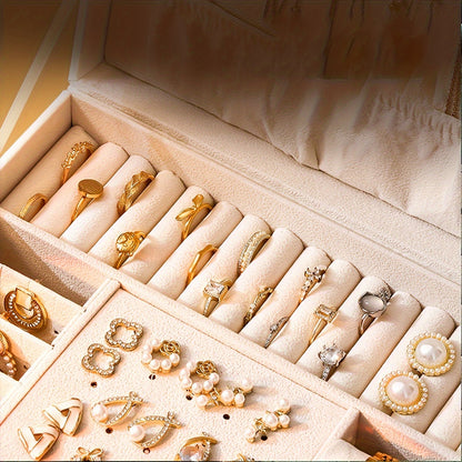 Boîte à bijoux en cuir organisateur pour accessoires