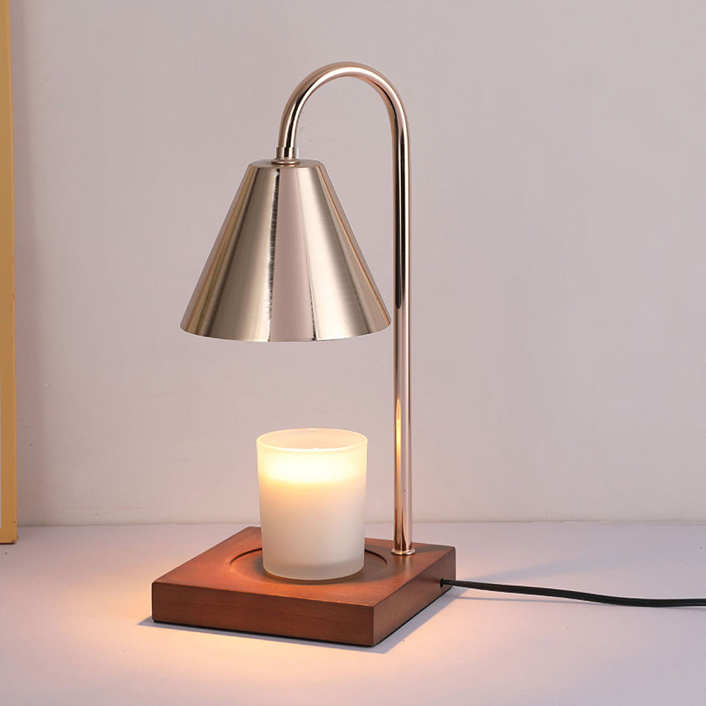 Contemporary Simple Iron Mini Warming Candle Lamp for Bedroom Ambience and Relaxation