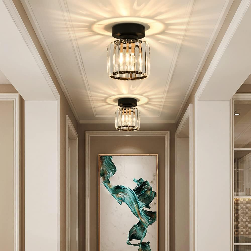 Ceiling Light Crystal Flush Mount Modern Fixture