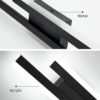 Aplique de pared LED de metal acrílico, accesorio de iluminación