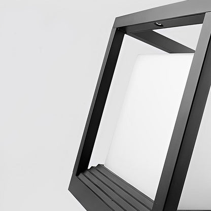 Zewnętrzna latarnia solarna LED czarna aluminium