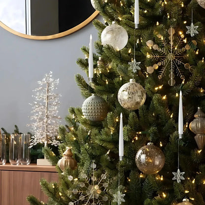 Guirlande lumineuse de Noël avec bougies LED vacillantes