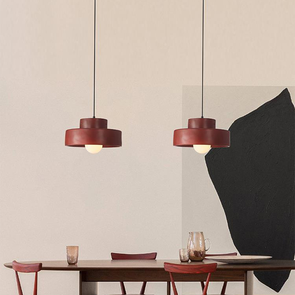Nordic Geometric Cylindrical Pendant Light Fixture