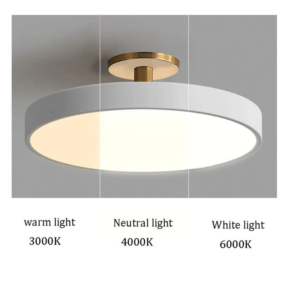 Sleek Simplicity Round Flush Mount Ceiling Light Fixture for Modern Home Interiors and Elegant Spaces