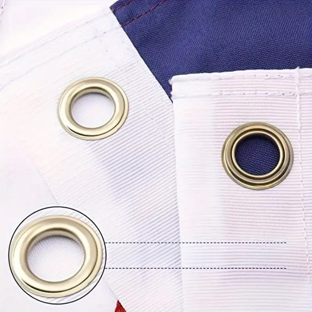 Bandera Americana de Nylon Resistente con Estrellas Bordadas y Ojales de Latón para Exterior