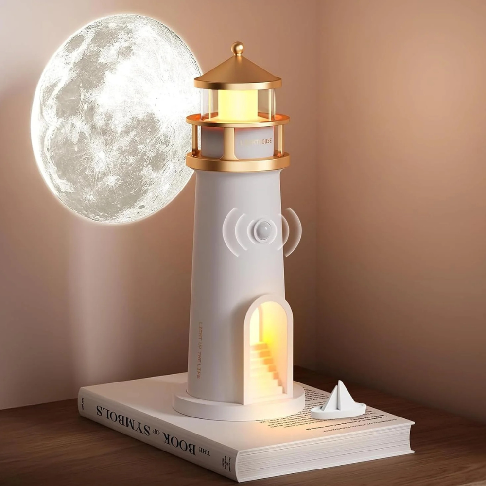 Mondlampe Leuchtturm Projektor LED Licht Bluetooth Wiederaufladbar