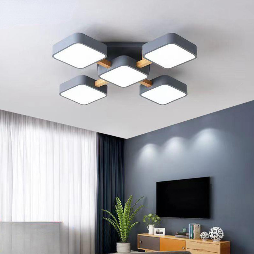 Modern Macaron LED Ceiling Light Fixture for Stylish Bedroom Illumination and Contemporary Home Décor