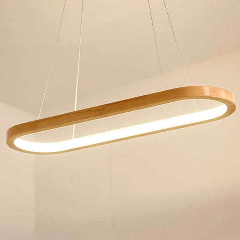 Lámpara colgante LED de madera para techo