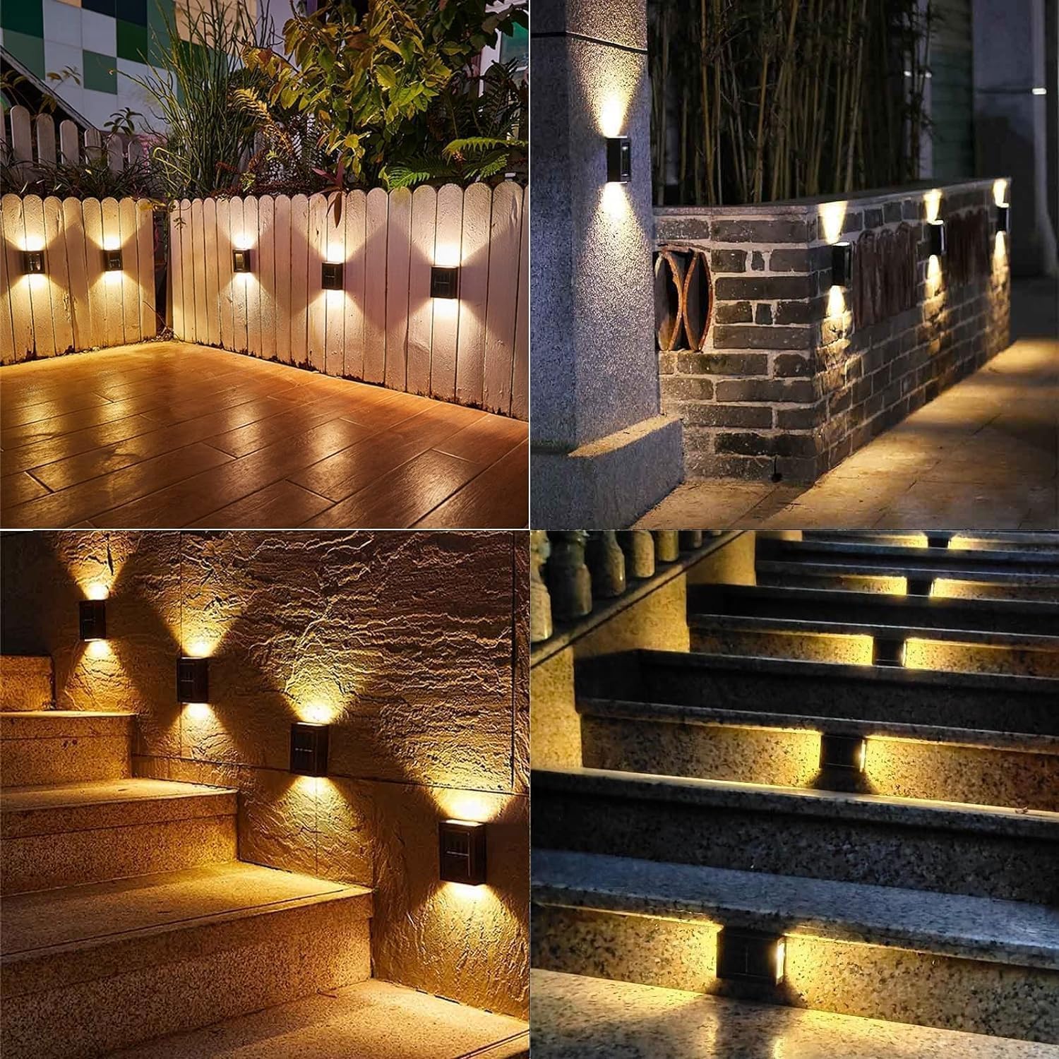 Luces solares de pared para exteriores lámpara LED impermeable