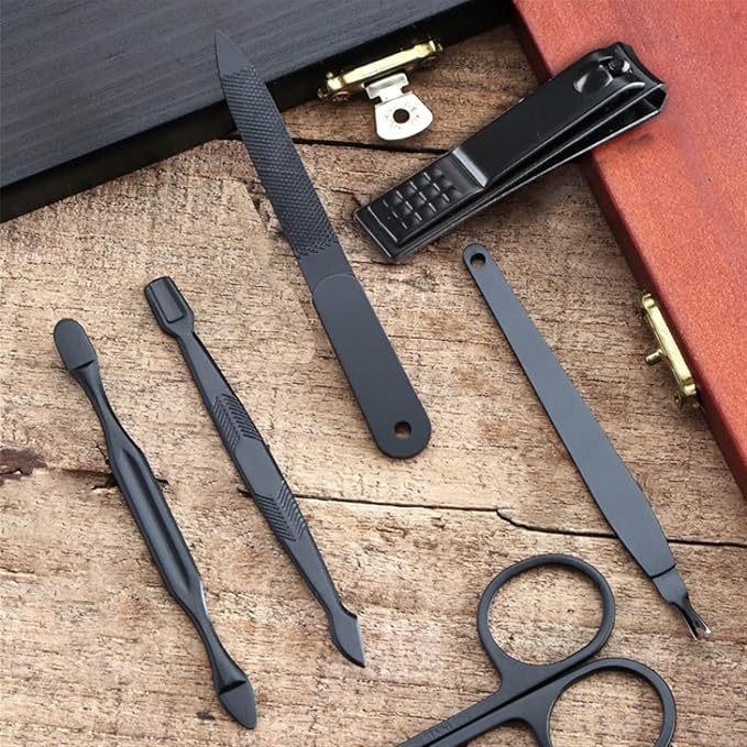 Ensemble de coupe-ongles | Trousse de toilettage en acier inoxydable pour voyage