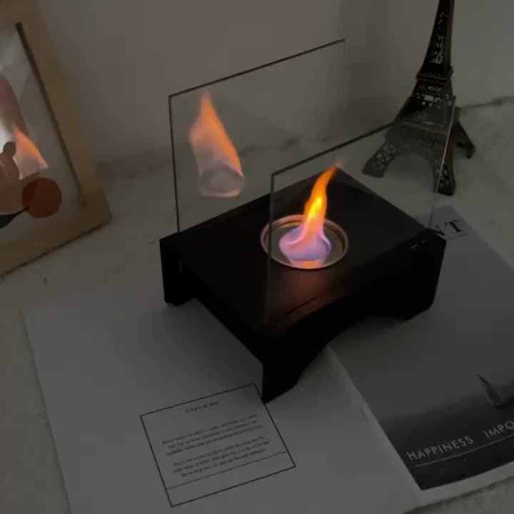 Tisch-Bioethanol-Kamin mit echter Flamme
