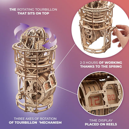 Wooden Clock Kit | 3D DIY Puzzle Timepiece for Desk