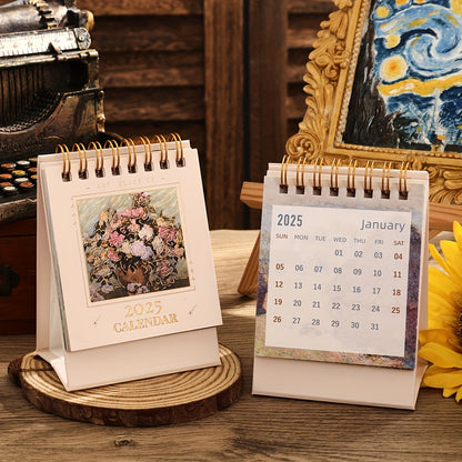 Desk Calendar with Classic Art Design