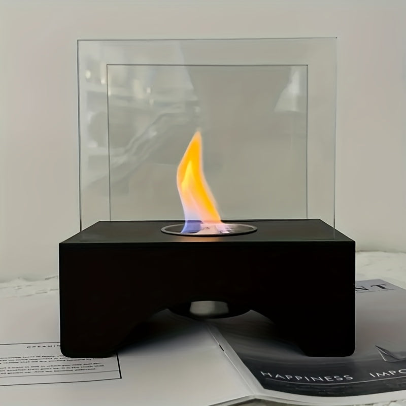 Chimenea de bioetanol de sobremesa con llama real