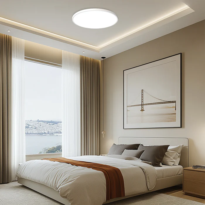 Sleek Modern Round LED Ceiling Light Fixture for Stylish Home Illumination and Energy Efficiency