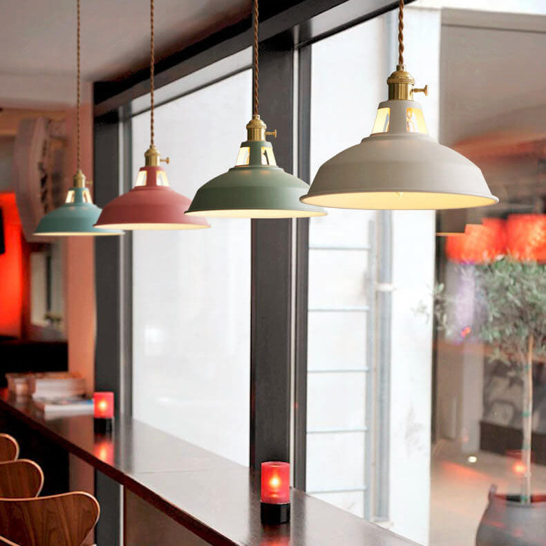 Pendant Light Industrial Metal Colourful Ceiling Lamp