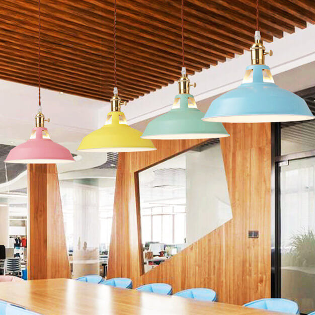 Pendant Light Industrial Metal Colourful Ceiling Lamp