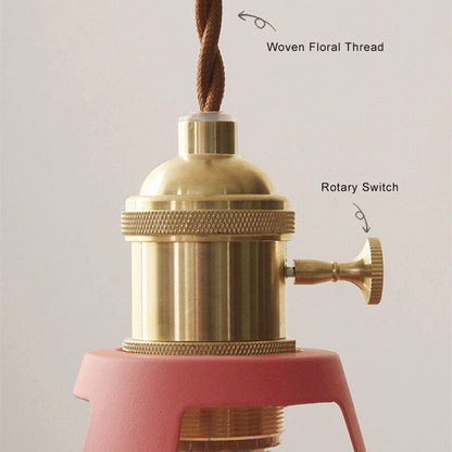 Suspension industrielle en métal lampe de plafond colorée