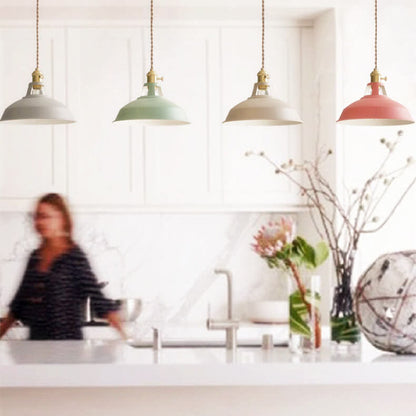 Suspension industrielle en métal lampe de plafond colorée